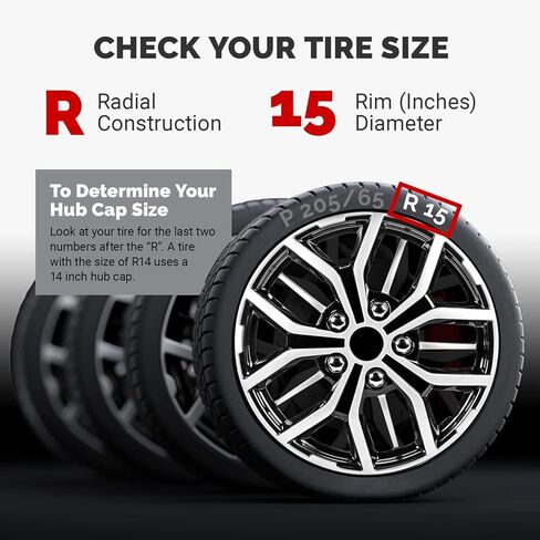 أغطية عجلات عالمية من Pilot Automotive WH141-16S-B مقاس 16 بوصة باللونين الأسود والفضي للسيارات - مجموعة من 4 قطع - تناسب معظم السيارات in Kuwait