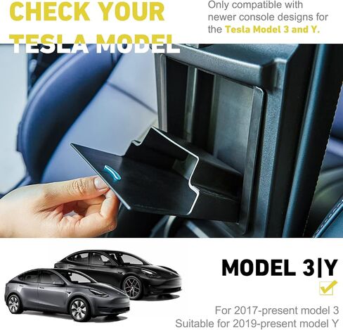 5PCS 2021-2024 Tesla Model Y Model 3 Center Console Organizer with Hidden Armrest Storage Box 1PC Webcam Cover 1PC Cup Holder for Refresh Console Upgraded Accessories（Not Compatible for Model 3 2024） in Kuwait
