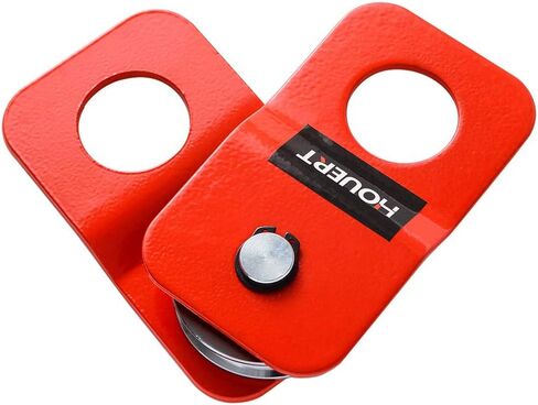 houert Heavy Duty Recovery Winch Snatch Block 8 Ton / 17,600 lb. Capacity, Pulley System for Synthetic Rope or Steel Cable, Off-Road Recovery Accessory (Red) in Kuwait