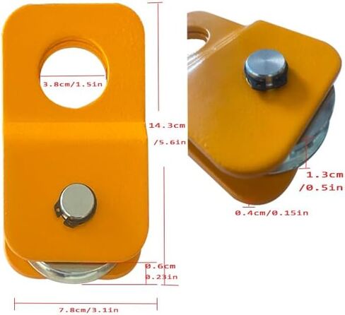 houert Heavy Duty Recovery Winch Snatch Block 8 Ton / 17,600 lb. Capacity, Pulley System for Synthetic Rope or Steel Cable, Off-Road Recovery Accessory (Red) in Kuwait