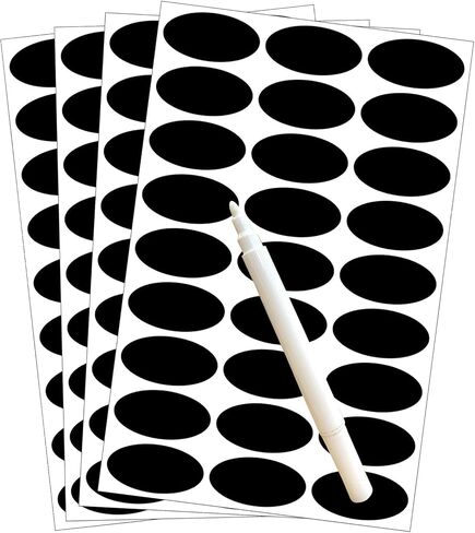 Small Oval Chalkboard Labels Waterproof Stickers for Sugar Jars,Party,Crafts Rooms,Weddings and Kitchen in Saudi Arabia