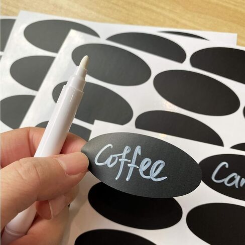 Small Oval Chalkboard Labels Waterproof Stickers for Sugar Jars,Party,Crafts Rooms,Weddings and Kitchen in Saudi Arabia