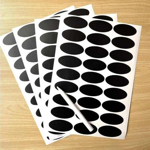 Small Oval Chalkboard Labels Waterproof Stickers for Sugar Jars,Party,Crafts Rooms,Weddings and Kitchen in Saudi Arabia