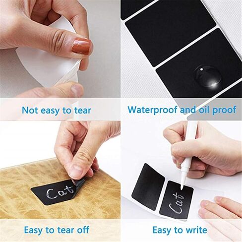 300pcs Chalkboard Labels, 2.1in*1.4in Chalkboard Stickers-Waterproof Reusable Blackboard Stickers for Storage Bins, Craft Rooms, Weddings, Storage, Chalkboard Sticker Labels to Write On in Saudi Arabia