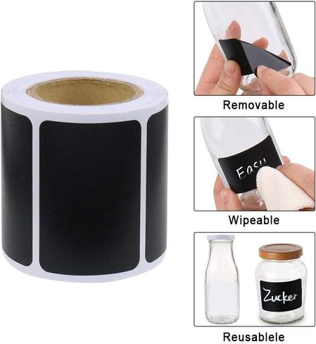 300pcs Chalkboard Labels, 2.1in*1.4in Chalkboard Stickers-Waterproof Reusable Blackboard Stickers for Storage Bins, Craft Rooms, Weddings, Storage, Chalkboard Sticker Labels to Write On in Saudi Arabia