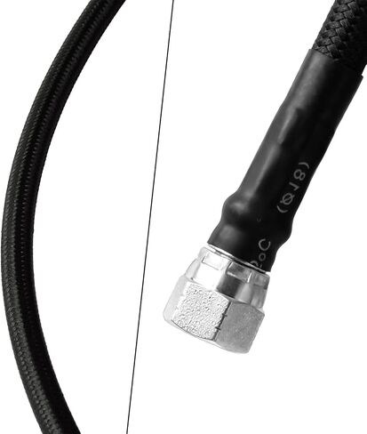 Braided Lines Transmission Cooler - Upgraded 6AN 52-Inch Black Nylon Braided Cooler Lines, Compatible with TH350 700R4 TH400 NP-700RTL 3L80, Cooler Line for Chevy Ford Mopar GM Buick in Saudi Arabia