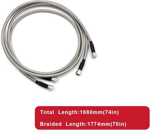 AN6 Transmission Cooler Hose Fitting 52 Inch Stainless Steel Braided Lines Fit for Chevy Ford Mopar GM GMC Buick Cadillac Cars and Trucks Replace TH350/ 700R4/ TH400 in Kuwait