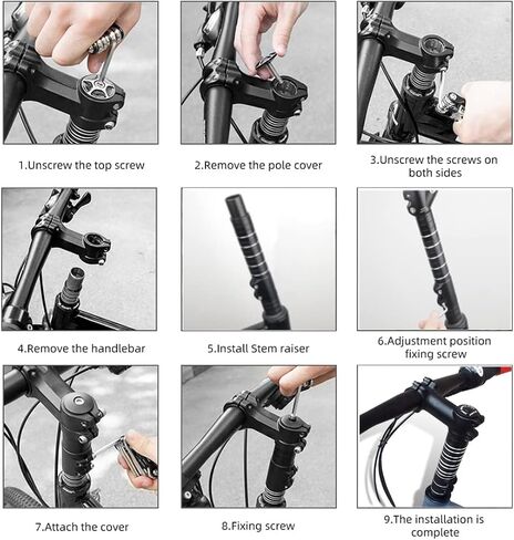 Bike Stem Riser 230mm Adjustable Bike Fork Stem Extender,Handlebar Extender Aluminium Alloy Bicycle Handlebar Raiser Head Up Adapter Suitable for Road Bike,Mountain Bikes,MTB,BMX，Fixie in Saudi Arabia