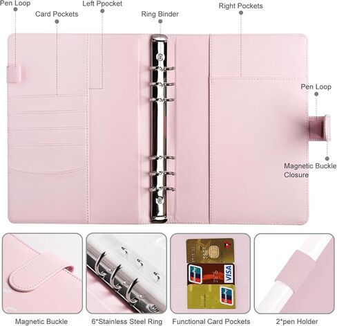 Money Saver Budget Binder Book with Pouches, 100 Envelope Challenge Binder with Numbers, A5 Money Budget Envelopes for Cash Saving $5,050 Black in Saudi Arabia