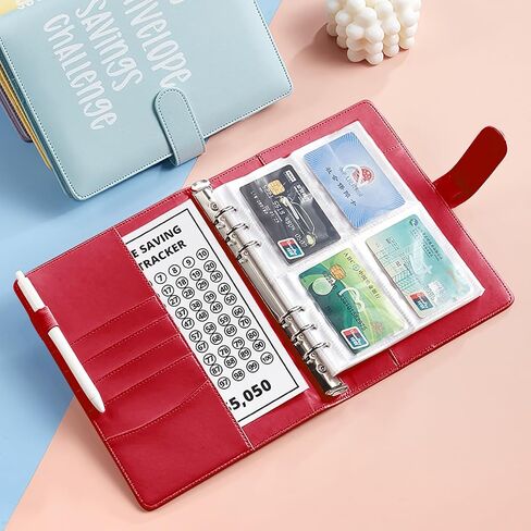 100 Envelopes Saving Challenge Binder A5 Money Saving Book,52 Week Money Save Book to Save $5,050,$10,000,$500,Money Savings Budget Planner Book with Cash Envelopes for Budgeting Planner (Black) in Saudi Arabia