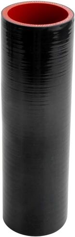Hose 8''(203MM) Length 4-Ply 5MM thickness Long Straight Coupler Silicone Hose Black with Red Color with T-clamp ID: 2.0''(51mm) in Saudi Arabia