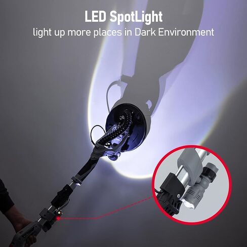 Drywall Sander, 750W Electric Sander with 6 Pcs Sanding discs, 7 Variable Speed 800-1700RPM RPM Wall Sander with Extendable Handle, LED Light, Long Dust Hose, Storage Bag in Saudi Arabia
