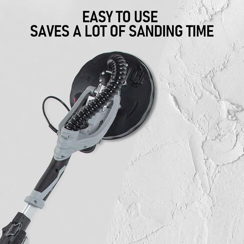 Drywall Sander, 750W Electric Sander with 6 Pcs Sanding discs, 7 Variable Speed 800-1700RPM RPM Wall Sander with Extendable Handle, LED Light, Long Dust Hose, Storage Bag in Saudi Arabia