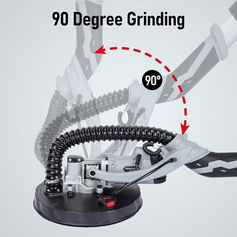 Drywall Sander, 750W Electric Sander with 6 Pcs Sanding discs, 7 Variable Speed 800-1700RPM RPM Wall Sander with Extendable Handle, LED Light, Long Dust Hose, Storage Bag in Saudi Arabia