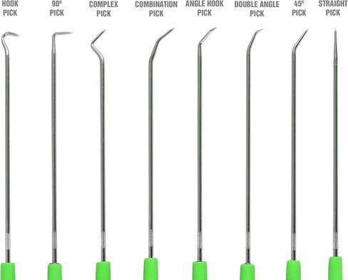OEMTOOLS 26526 Hook and Pick Set- 8 Piece, Pick Set Mechanic, Hook Tool, Pick Tool, Mechanics Pick Set, Automotive Pick and Hook Set, Pick Tool Set in Saudi Arabia
