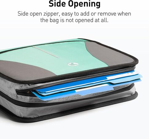 3 Ring Binder, 3 Inch O-Ring Zipper Binder with Shoulder Strap, Expanding Files and Multiple Pockets, Jet Black in Saudi Arabia