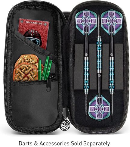 Shot Darts Tactical Slim Darts Wallet Case Black 3 firm Form Slots Holds 3 fully assembled darts with deep zipped pocket on the other side Perfect for tournaments or darts sessions Made in New Zealand in Saudi Arabia