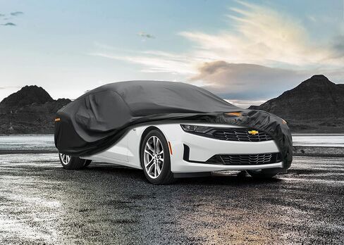 Kayme 7 Layers Car Cover Custom Fit for Chevrolet Chevy Camaro (2010-2024) Waterproof All Weather for Automobiles, Outdoor Full Cover Rain Sun UV Protection.Black in Saudi Arabia