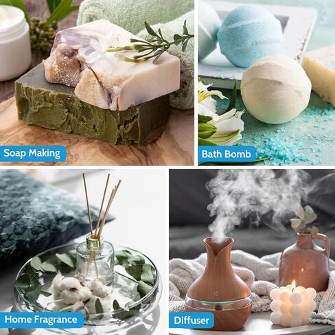 Essential Oils Set, Clean Scents Fragrance Oil Essential Oils for Diffuser Aromatherapy | Fresh Linen, Extra Clean, Warm Cotton, Soft Powder, Pure Soap, Eucalyptus Peppermint, 6x10ml in Saudi Arabia