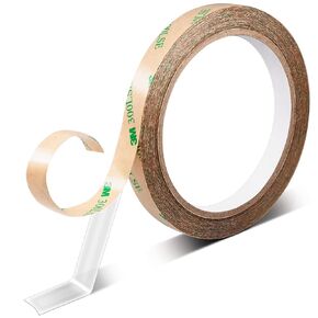 300LSE Thin Double Sided Tape,1" x36FT,Heavy Duty Adhesive Tape Roll,Heat Resistant,Waterproof,Clear,for Car Décor,Carpet,Arts and Crafts,Stick Poster,Fabric,Electronic (Indoor and Outdoor)