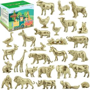 Toymany 14PCS Mini Arctic Animals Figurines Set, Polar Animals Toys with Polar Bear, Caribou, Penguin, Walrus, Wolf Figurines Cake Toppers Birthday Easter Gifts for Preschool Kids
