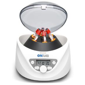ONiLAB Lab PRP Benchtop Centrifuge 6x15mL/10mL/7mL/1.5-5ml, 300-5000rpm(Max. 2600xg RCF) with 6pcs 15mL centrifuge Tubes