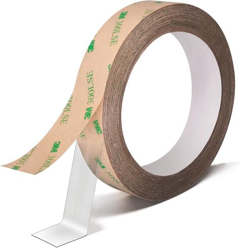 300LSE Thin Double Sided Tape,1" x36FT,Heavy Duty Adhesive Tape Roll,Heat Resistant,Waterproof,Clear,for Car Décor,Carpet,Arts and Crafts,Stick Poster,Fabric,Electronic (Indoor and Outdoor) in Saudi Arabia
