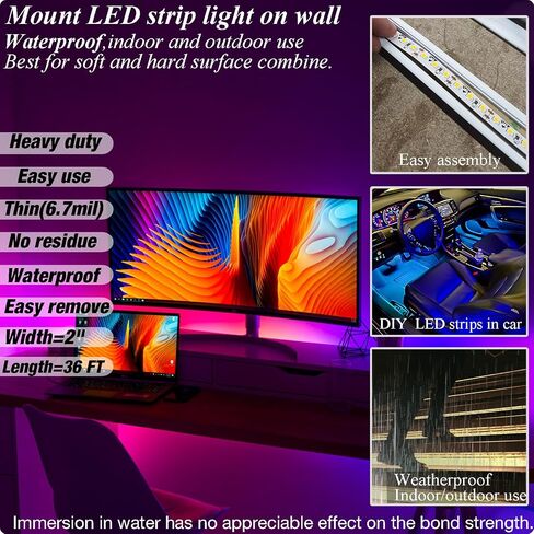 300LSE Thin Double Sided Tape,1" x36FT,Heavy Duty Adhesive Tape Roll,Heat Resistant,Waterproof,Clear,for Car Décor,Carpet,Arts and Crafts,Stick Poster,Fabric,Electronic (Indoor and Outdoor) in Saudi Arabia