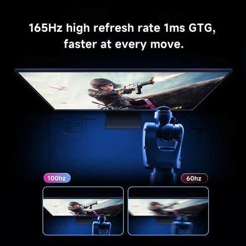 Xiaomi Gaming Monitor 27in 165Hz 1ms GTG 1920*1080 Fast IPS HDR10 FreeSync Premium Professional Calibration 99% sRGB 178° Wide Angle Tilt Adjustment TUV Low Blue Light Computer Screen Desktop Monitor in Saudi Arabia