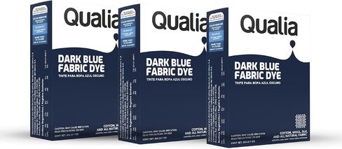 Qualia All Purpose Powder Fabric Dye, Easy to Use Dye for Natural Fabrics: Cotton, Wool, Silk, Wood, & Linen, Ultra Concentrated Colors, Color Mix, 16 Pack in Saudi Arabia