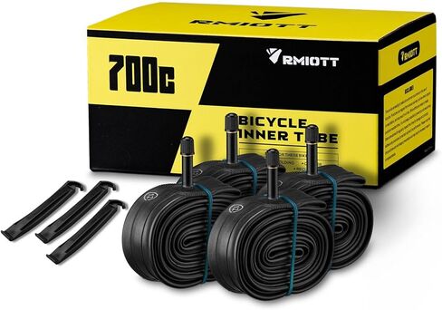 4 Pack Road Bike Tubes 700 x 23c 24c 25c 28c 30c 32c 35c 37c 38c 40c 42c 43c, 700c Bike Tire Tube (Presta/Schrader Valve) in Kuwait