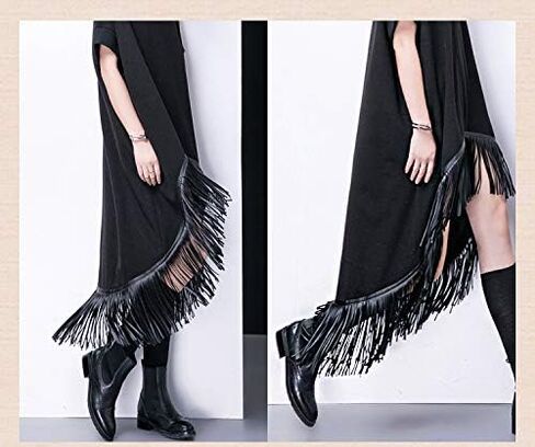 PU Leather Fringe Trim Brazil Tassel Fringe DIY Dance Skirt Tassel Faux Leather Hand Grips Tassel Fringe Wrap Cover 2yards in Saudi Arabia