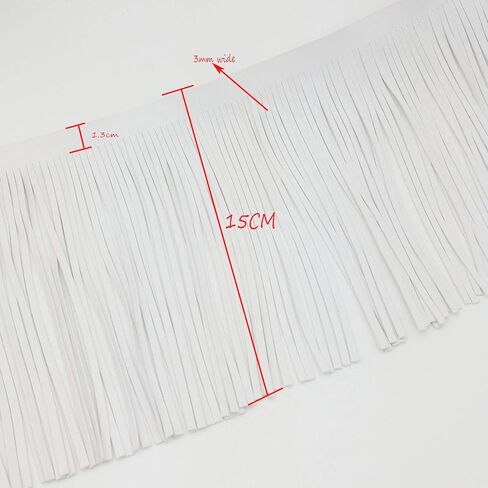PU Leather Fringe Trim Brazil Tassel Fringe DIY Dance Skirt Tassel Faux Leather Hand Grips Tassel Fringe Wrap Cover 2yards in Saudi Arabia
