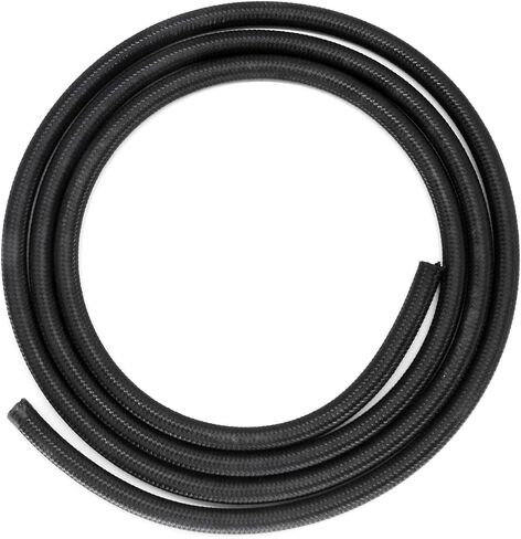 8AN 1/2 "خط الوقود خرطوم 16FT خراطيم النفط العالمية النايلون مضفر الفولاذ المقاوم للصدأ خرطوم تبريد نقل الضغط العالي للنفط والغاز والوقود والهيدروليكي (أسود) in Saudi Arabia