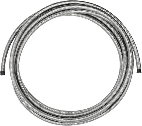 8AN 1/2 "خط الوقود خرطوم 16FT خراطيم النفط العالمية النايلون مضفر الفولاذ المقاوم للصدأ خرطوم تبريد نقل الضغط العالي للنفط والغاز والوقود والهيدروليكي (أسود) in Saudi Arabia