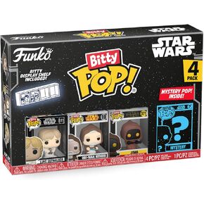Funko Bitty Pop! Star Wars Mini Collectible Toys - Han Solo, Chewbacca, Greedo & Mystery Chase Figure (Styles May Vary) 4-Pack