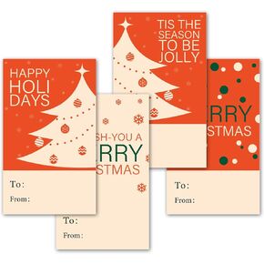 Christmas Gift Wrap Tags Self Adhesive Stickers, Merry Christmas, Xmas Gifts Wrapping Decorations and Supplies for Kids, Friends, Gift Tags Stickers for Christmas Presents, 40 Gift Stickers - FS202