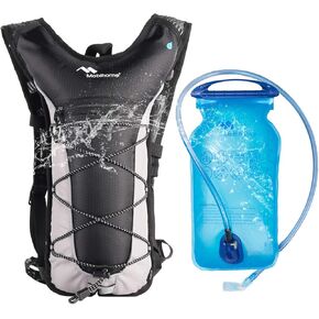 Hydration Backpack & 2L Leak Proof Water Hydration Bladder,Lightweight Running Backpack & Hydration Pack, Running, Hiking, Cycling, Climbing,Skiing for Men Women & Kids, Airflow Camel Pack