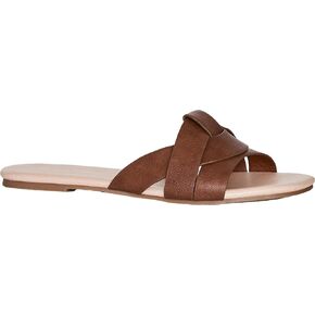City Chic Women's Apparel Women's Wide FIT Plus Size Spark Slide Sandal, Black, 13