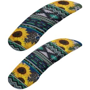 Wanzuoeng Office Chair Arm Covers Boho Floral Print Chair Armrest Covers Removable Stretch Washable Computer Chair Arm Covers Protectors for Office Chairs, 2Pcs/Set