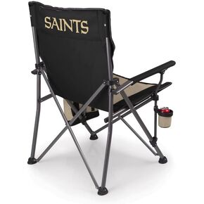 PICNIC TIME NFL للجنسين للكبار NFL Big Bear XXL كرسي تخييم مع مبرد، كرسي شاطئ عالي التحمل، كرسي تخييم بسعة 500 رطل مع حقيبة حمل
