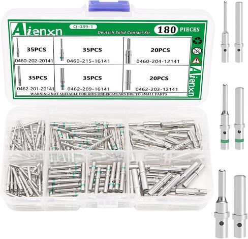 30 Pairs Deutsch Pins Contact Size 16, DT Connector/Terminal Kit, 30PCS 0460-215-16141 Male Pins and 30PCS 0462-209-16141 Female Sockets for 14-20 AWG Wire Gauge Q-O-064-MF in Saudi Arabia