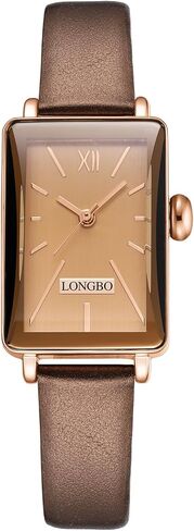 ساعات صغيرة مربعة كلاسيكية للنساء، ساعة يد نسائية بحزام جلدي من حجر الكوارتز، ساعات يد نسائية مربعة أنيقة مقاومة للماء in Kuwait