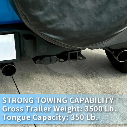 Wrangler JK Tow Hitch، مجموعة استقبال وصلة قطر 2 بوصة مع حزام أسلاك 4 دبابيس متوافق مع 2007-2018 Wrangler JK JKU 2 و4 أبواب غير محدودة لأجهزة استقبال سحب المصد الخلفي in Saudi Arabia