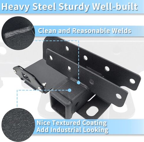 Wrangler JK Tow Hitch، مجموعة استقبال وصلة قطر 2 بوصة مع حزام أسلاك 4 دبابيس متوافق مع 2007-2018 Wrangler JK JKU 2 و4 أبواب غير محدودة لأجهزة استقبال سحب المصد الخلفي in Saudi Arabia