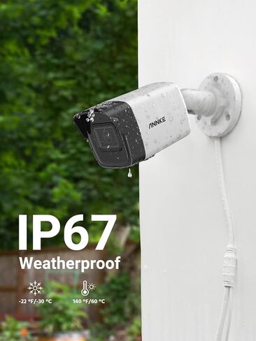 ANNKE H500 5MP PoE Security Camera System with 6MP 8CH NVR, 4X 5MP Outdoor IP Cameras with 2.8MM Lens, 24/7 Audio Recording, 100 FT EXIR 2.0 Night Vision, IP67 Rated, Supports Alexa (2TB HDD Included) in Saudi Arabia