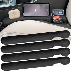 Car Seat Gap Filler Organizer Cup Holder Universal Fit Car SUV Truck Accessories Car Seat Storage Box Things from Dropping (Black, Driver'+Passenger's Seat)