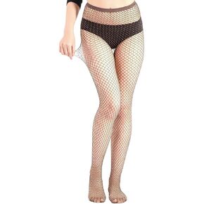 VERO MONTE 4 Pairs Women Black Fishnet Stockings Patterned Net Tights Small Hole