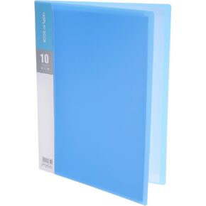 M&G 100-Pocket Binder with PP Plastic Sleeves A4(Blue), Art Portfolio Folder with Clear Sheet Protectors, Display 200 Pages for Organizing Documents, 310x235x60mm