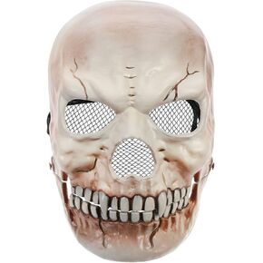 PRETYZOOM Halloween Movable Jaw Full Head Skull Masks Halloween Skull Masks Skeleton Masks GhostFace Costume Cosplay